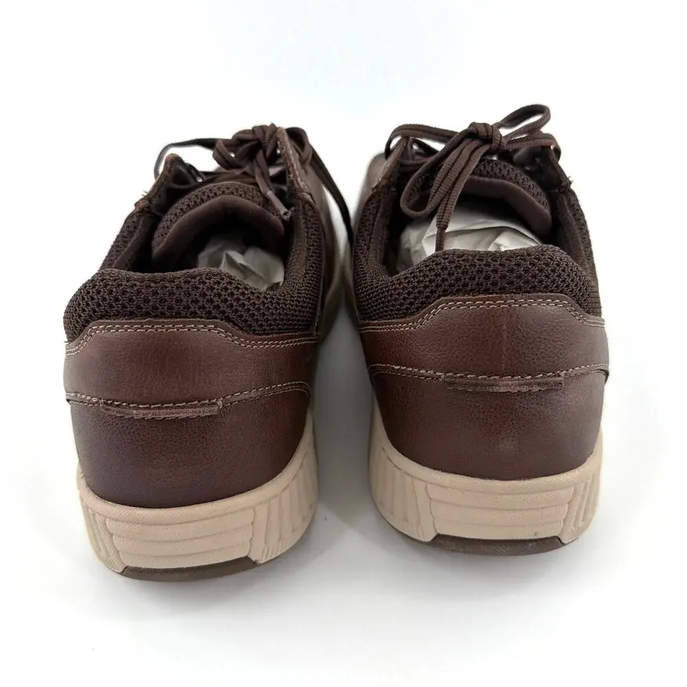 Orthofeet Leo Water Repellent Casual Shoe Brown Size 10.5 Wide
